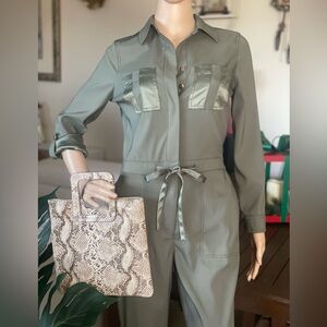 Military Chic Olive Green Utility Jumpsuit XS
